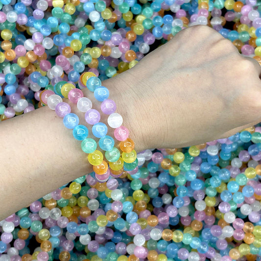 50 Bestsellers Stone Bracelets 8mm Unisex Bracelets Multi Colors Stretched Bracelets Cute and Versatile