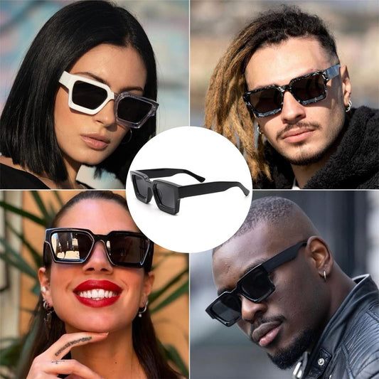 Sunglasses 2024 Customized 3D Metal Logo High End Luxury Square Fashionable Thick Acetate Sunglasses Polarized for Mens Women
