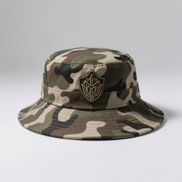 Custom Camo Bucket Hat High Quality Wholesale Man Camo Fishing Hat Bucket Hats with Embroidery logo