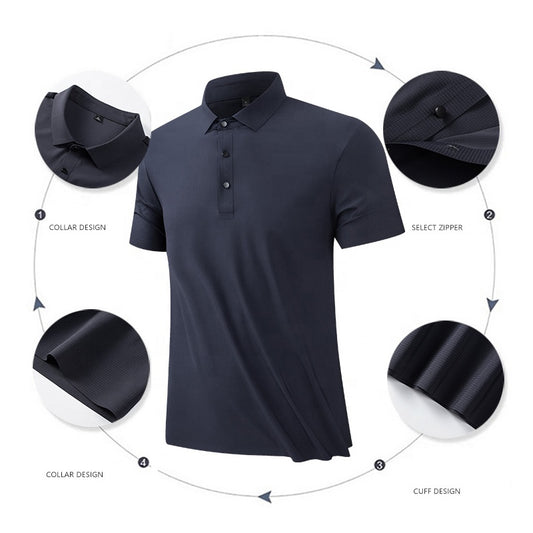 High Quality Men's Regular-fit Short Sleeve Wicking Quick-dry Golf Polo Shirt Men's T-Shirts