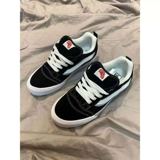 Men's & Women's Thick-Soled Sneakers New Spring Casual Black Shoes with American Single Style for Couples