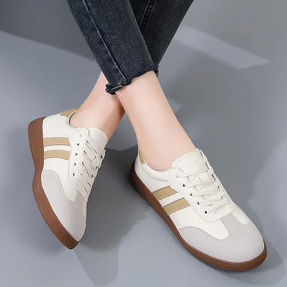 Autumn New Classic Flat Sneakers for Women and Men Retro Low Cut Lace-Up Casual Toe Grey Shoe Chunky Shoes