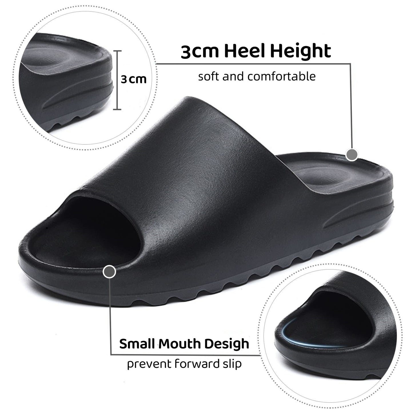 Wholesale Custom Logo EVA Open Toe Slippers Soft Lightweight Casual Sandals for Men Women Summer Thick Bottom Anti-Slip Slides