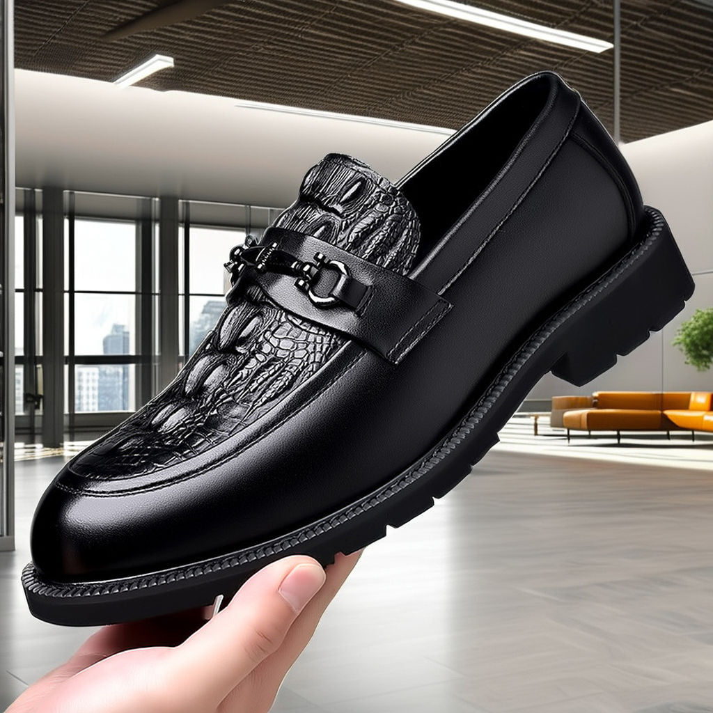 Autumn Trendy Business Casual Leather Dress Shoes for Men Comfort Style Breathable Soft Anti-Slip EVA Insole Weddings Formal