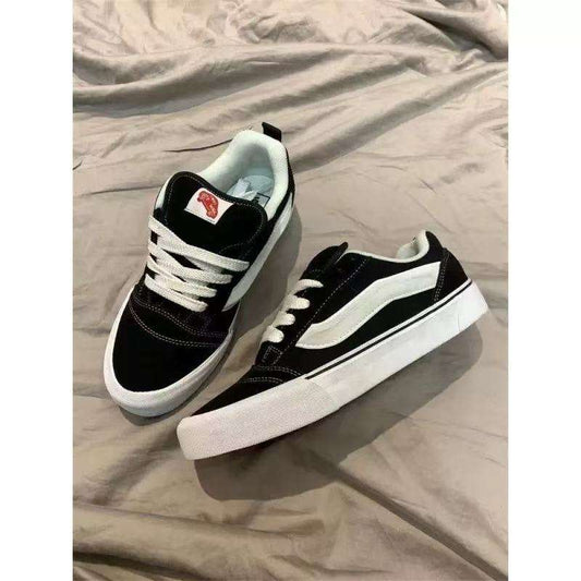 Men's & Women's Thick-Soled Sneakers New Spring Casual Black Shoes with American Single Style for Couples