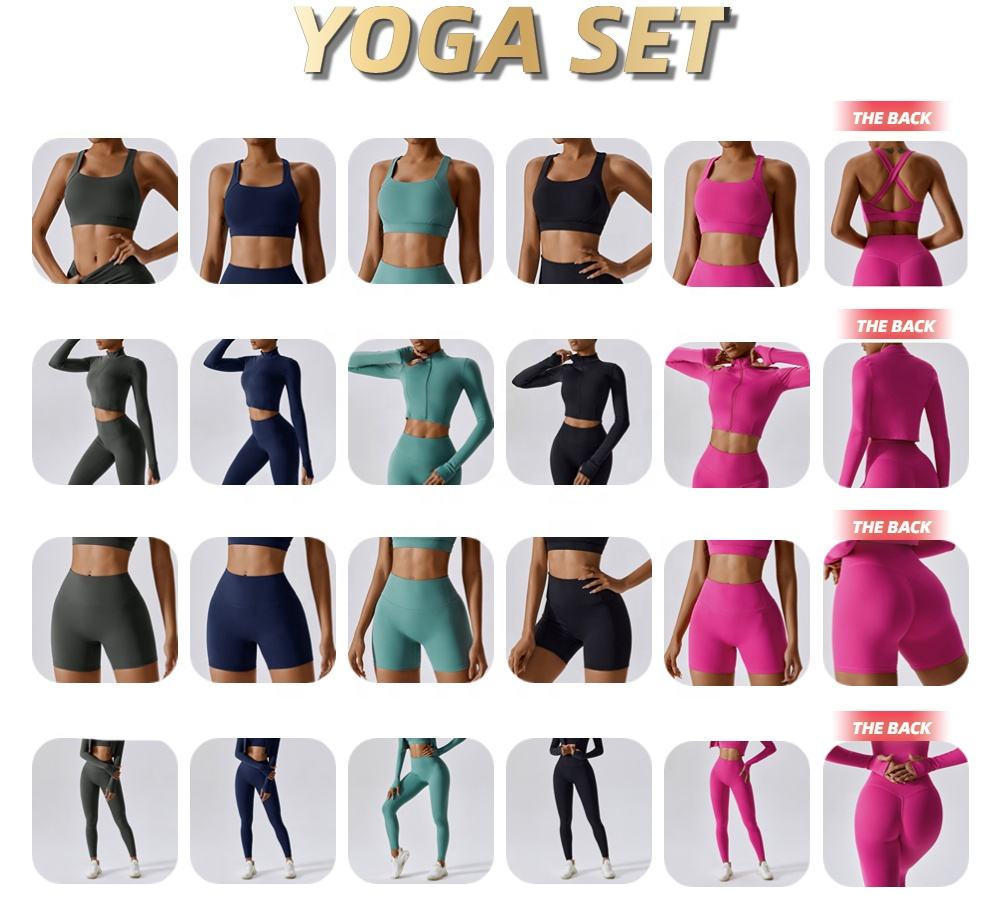 Custom Clothing Legging Activewear Outfit Jogger Sports Bra Workout Wear 2 Piece Women Gym Fitness t Shirts and Shorts Yoga Set
