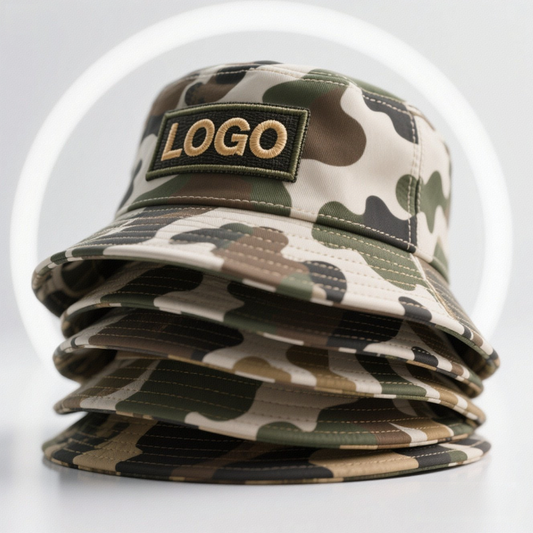 Custom Camo Bucket Hat High Quality Wholesale Man Camo Fishing Hat Bucket Hats with Embroidery logo