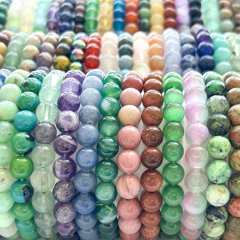 50 Bestsellers Stone Bracelets 8mm Unisex Bracelets Multi Colors Stretched Bracelets Cute and Versatile