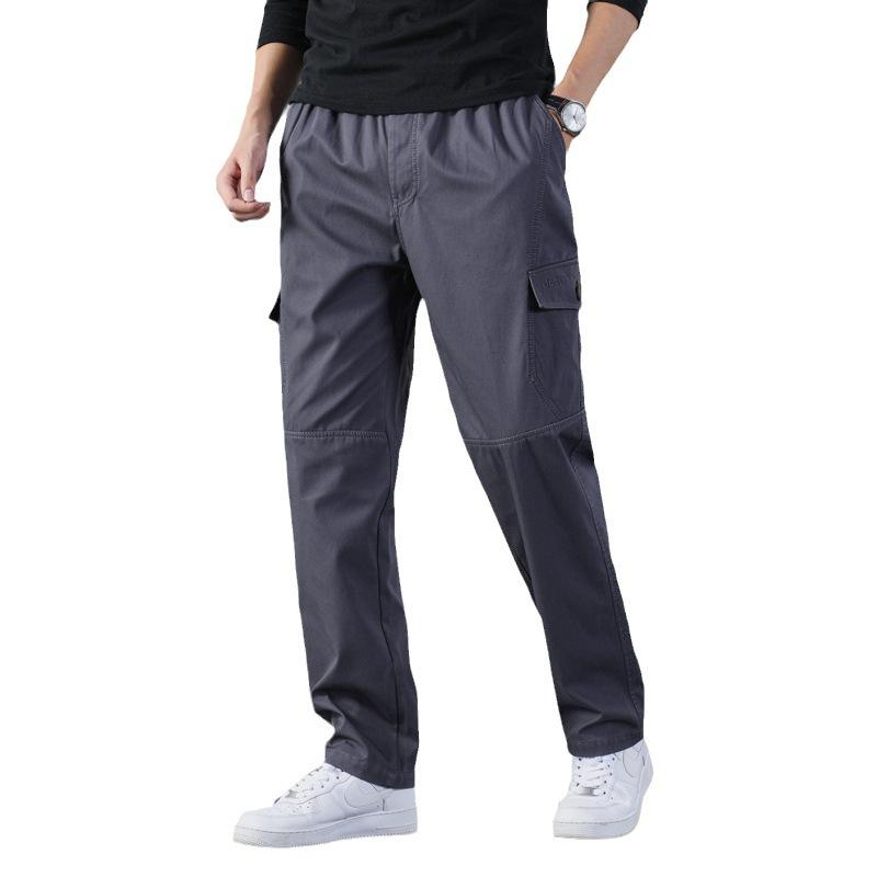 Autumn Winter Casual Outdoor Work Trousers for Men Large Size Medium-Thickness Loose Washed Windbreaker Sports Pants