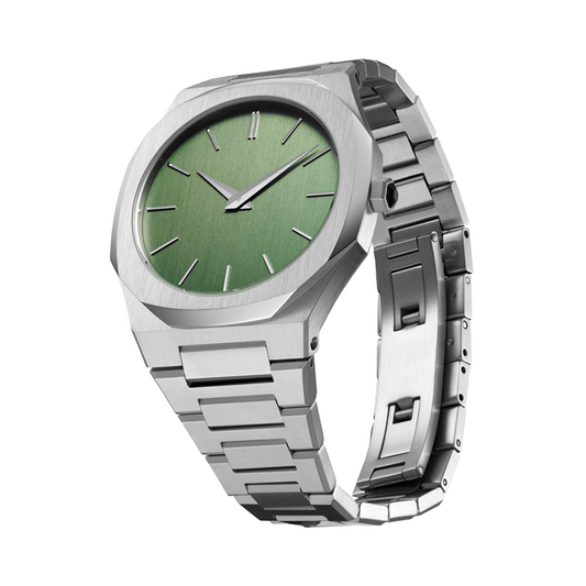 Own Brand Watches Men 40mm Custom logo Luxe Horloge Silver Blue Dial Watch for Men